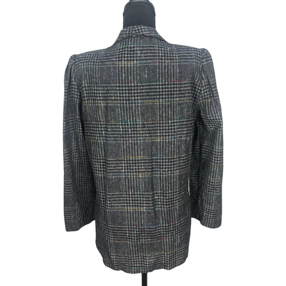 VTG Lisa Gayle Glen Plaid Open Blazer Size Med - Picture 5 of 13